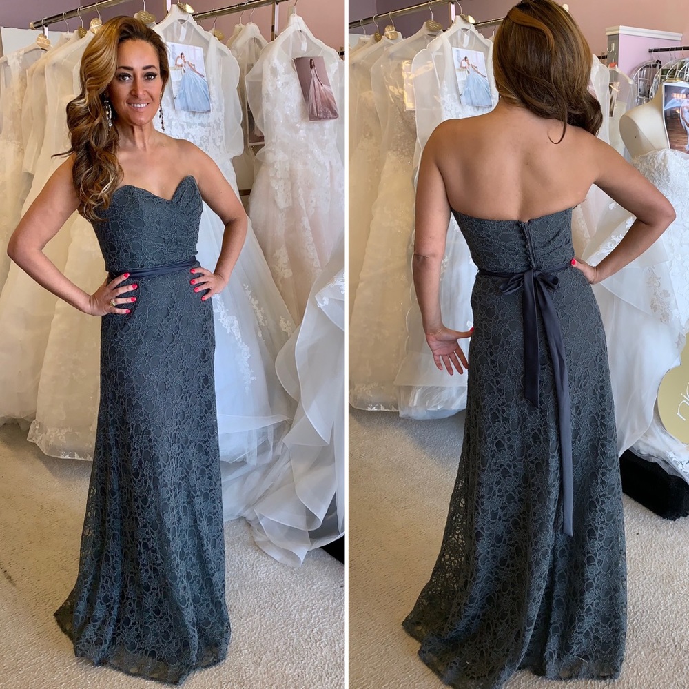 NEW WITH TAGS Charcoal Column Strapless dress 👗